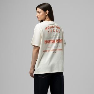 Mitchell & Ness Women's Houston Astros Cream Boyfriend T-Shirt NWT Small Retro